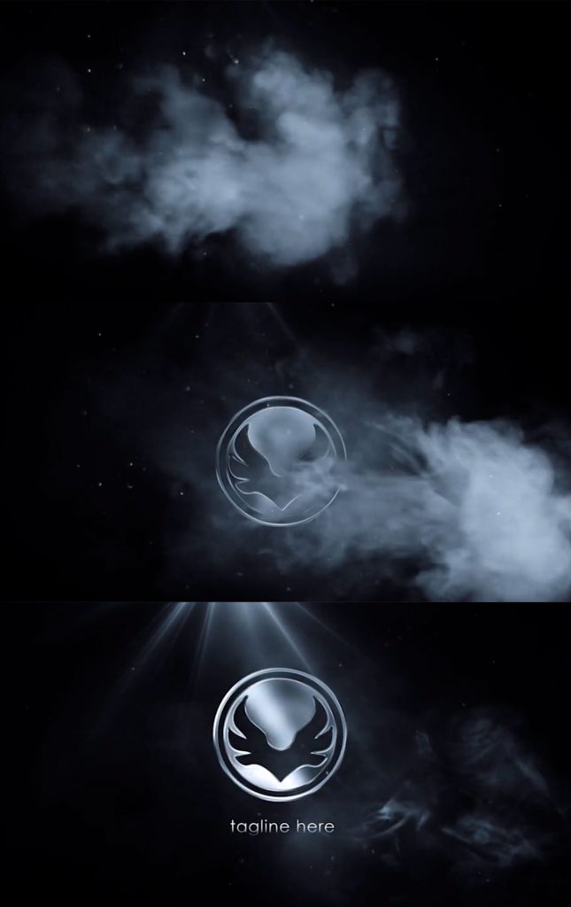 Анимация логотипа в стиле дыма или пара